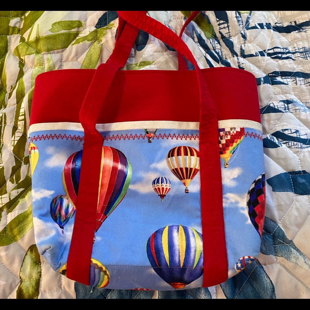 Handsewn women’s hot air balloon handbag